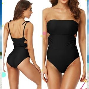 Women’s Black Cut Out Swimsuit Large